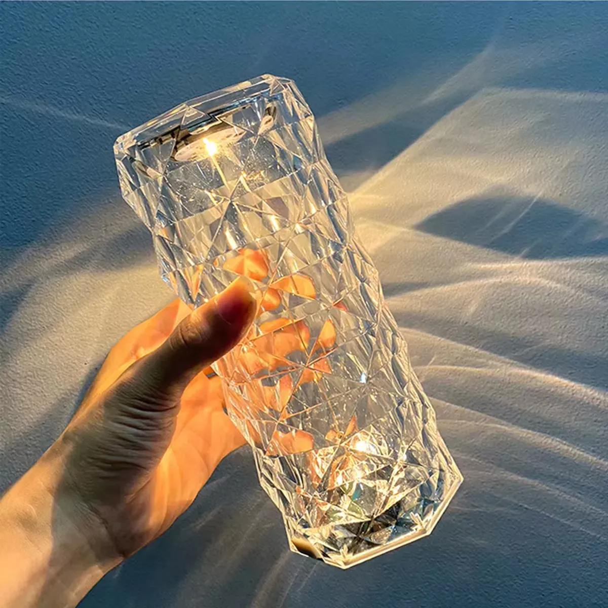 Lámpara De Mesa Led De Cristal Con Rayos De 16 Colores - Imagen 1