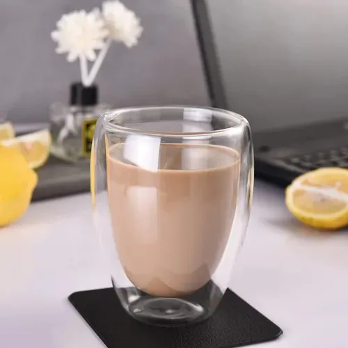 Vaso Vidrio Doble Pared 350ml Frio Calor - Imagen 1