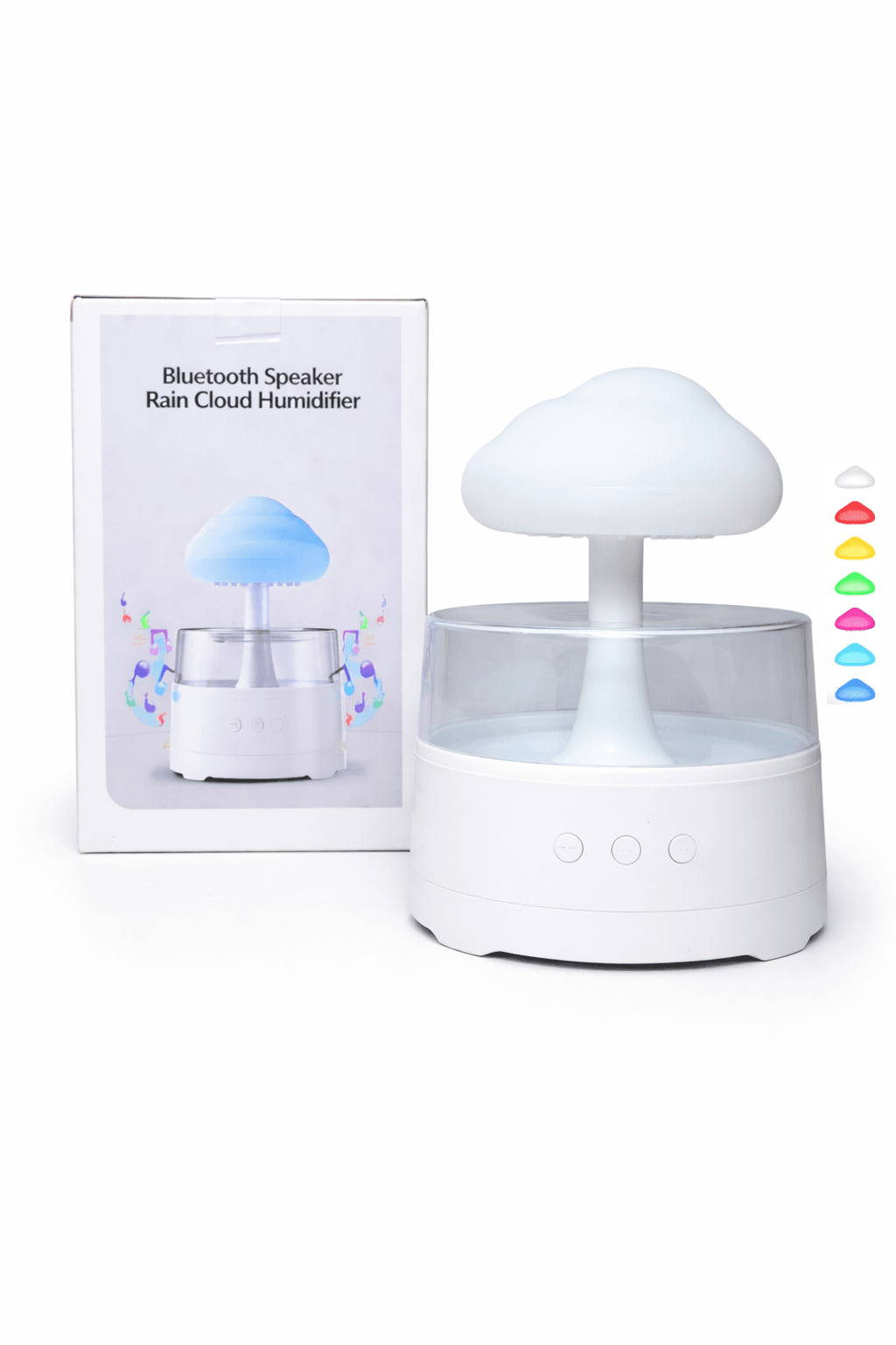 Humidificador Nube Cascada Hongo Con Parlante RGB - Imagen 1