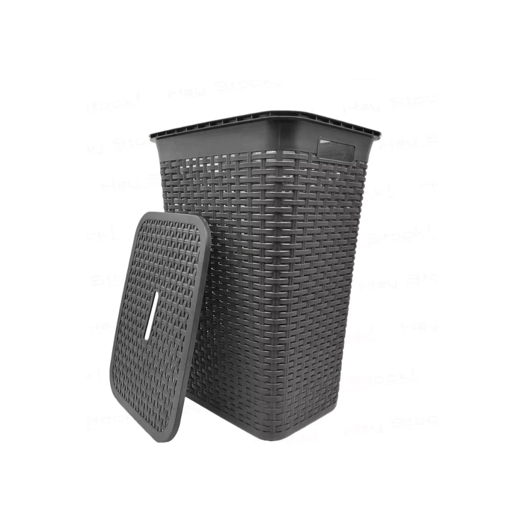 Canasto Para Ropa Grande con tapa Ratán