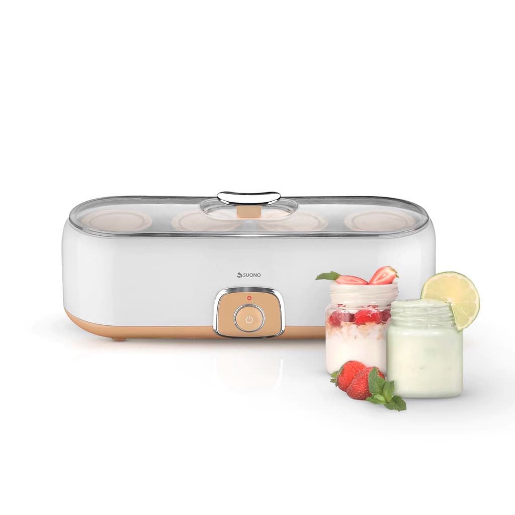 Yogurtera Eléctrica Suono 720 Ml 4 Vasos De Vidrio De 180 Ml