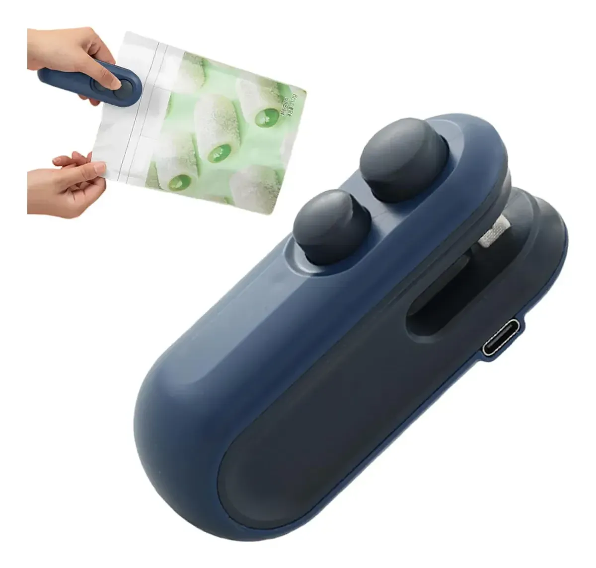 Selladora Bolsas Mini Recargable Portatil Cable Usb Con Iman 2 En 1 - Imagen 1